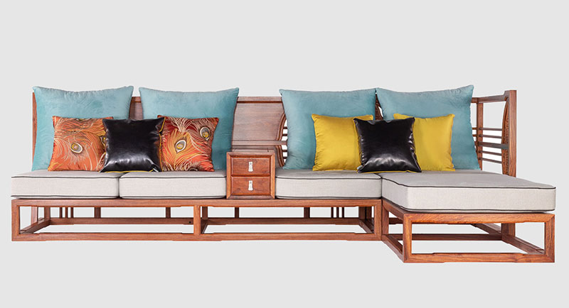 迁西中式家居装修实木沙发组合家具效果图